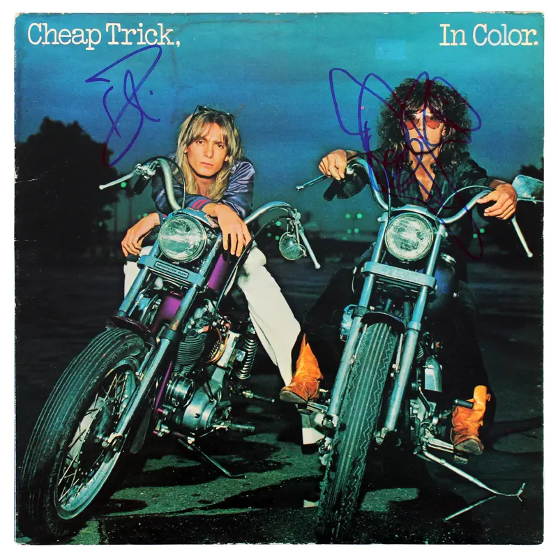 Robin Zander & Tom Petersson Cheap Trick Signed Album Cover BAS #BF88172