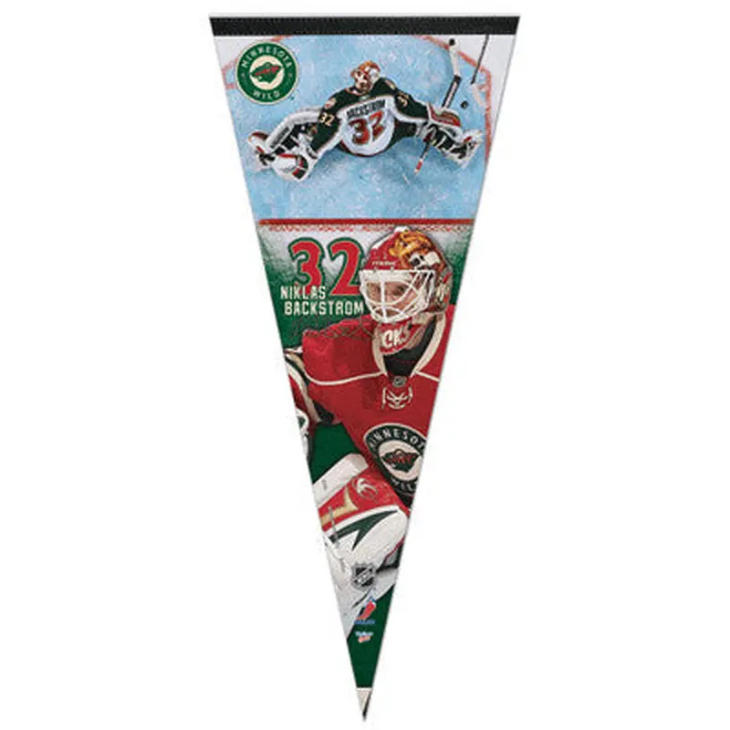Niklas Backstrom Minnesota Wild "Big-Time" Premium Felt Collector's Pennant