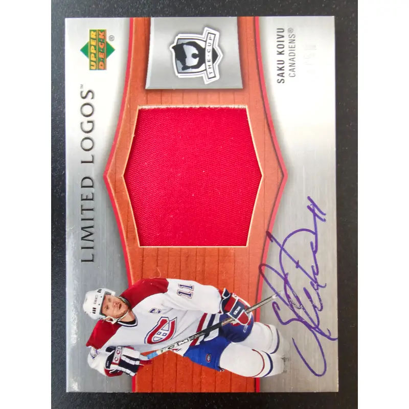 2005-06 Upper Deck The Cup Limited Logos Autographs Saku Koivu #LL-SK /50