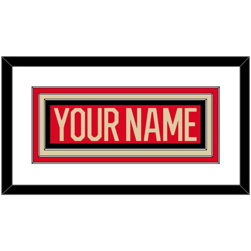 Canada Mens Hockey Nameplate - 2025 4 Nations Red - Triple Mat 1