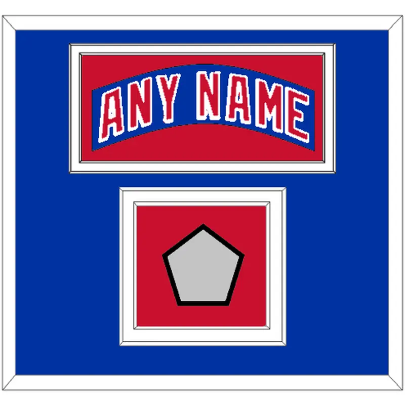 New York Nameplate & Stanley Cup Finals Patch - Road Blue (1990-2004) - Double Mat 2