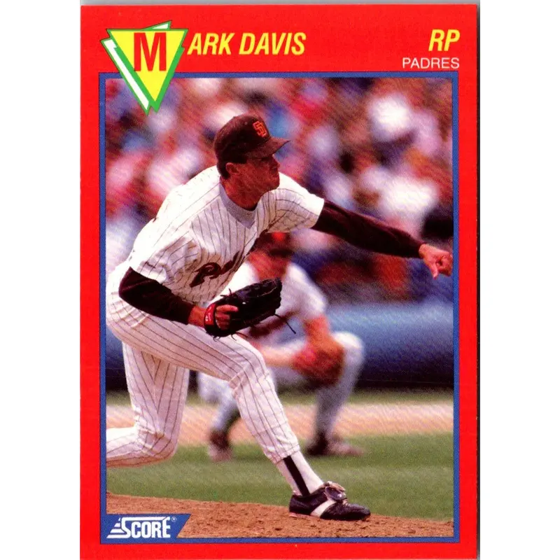 1989 Score Baseball's 100 Hottest Players Mark Davis #62