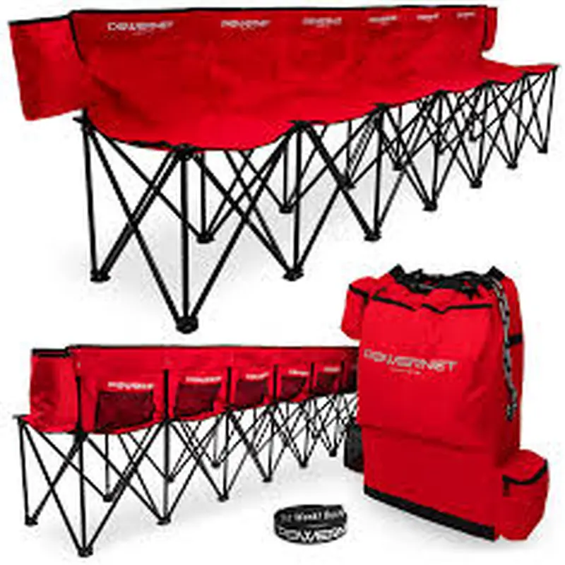 New PowerNet 6 Seater Team Bench - Red