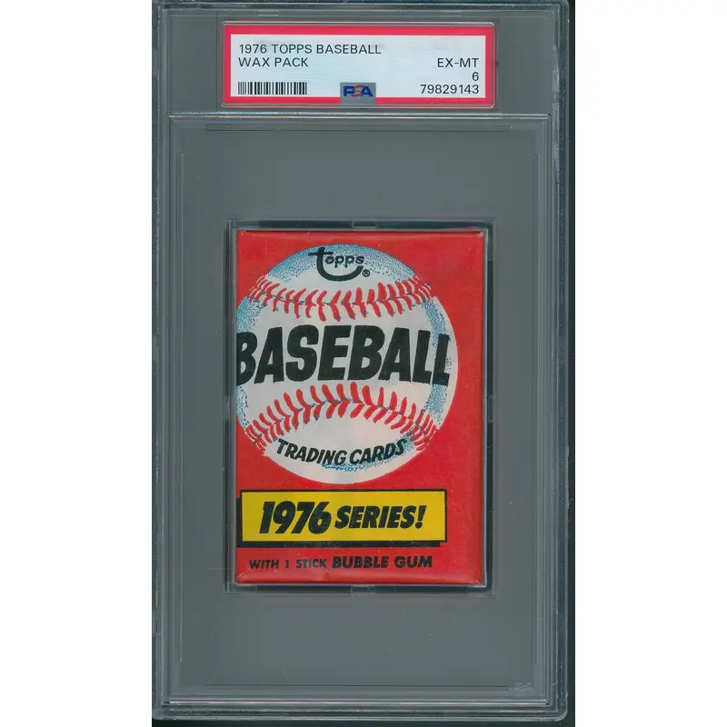 1976 Topps Baseball Unopened Wax Pack PSA 6 *9143
