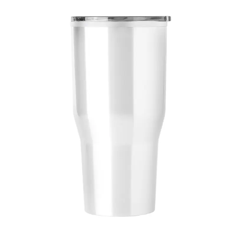 30oz Blank White Plastic Wall Stainless Tumbler