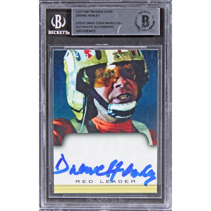 Drew Henley Star Wars Authentic Signed Custom Trading Card BAS Slabbed 1