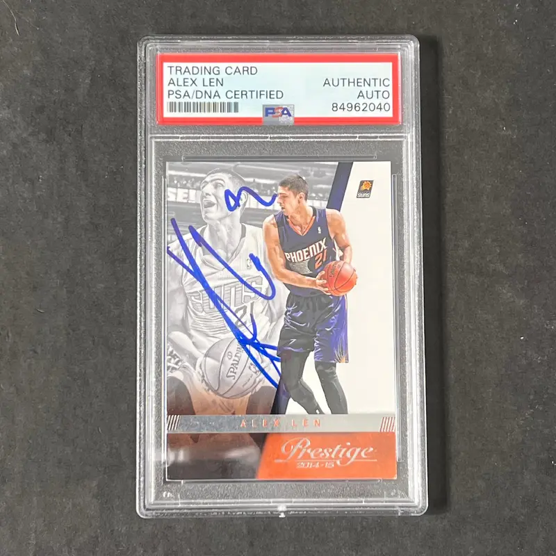 2014-15 Panini Prestige #24 ALEX LEN Signed Card AUTO PSA Slabbed Suns