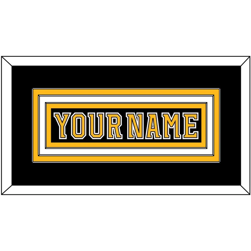 Boston Nameplate - Home Black (2007-2017) - Triple Mat 1