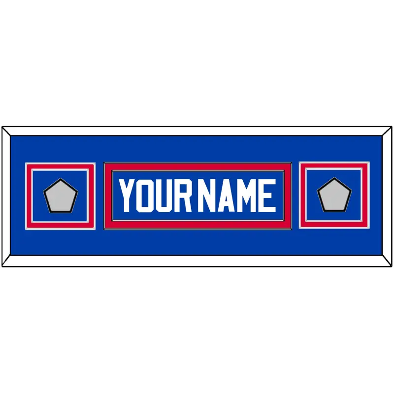 Detroit Name & 2 Champions Trophy Patches - Road Blue (1981-1996) - Double Mat 4