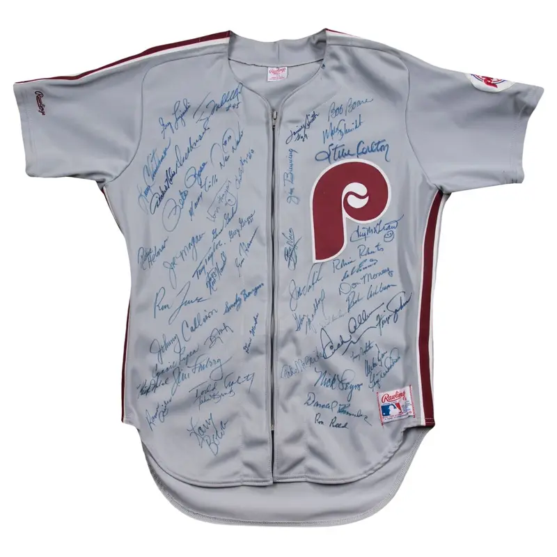 Incredible Philadelphia Phillies Legends Multi Signed Jersey 53 Sigs! Beckett