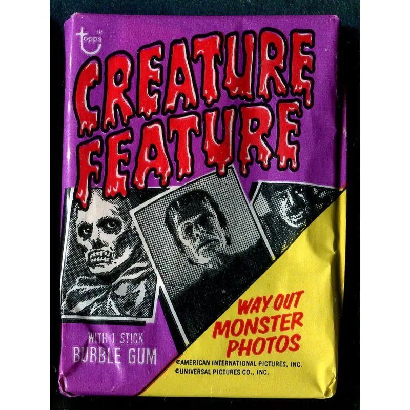 1973 Topps You'll Die Laughing (Creature Feature) Unopened Wax Pack