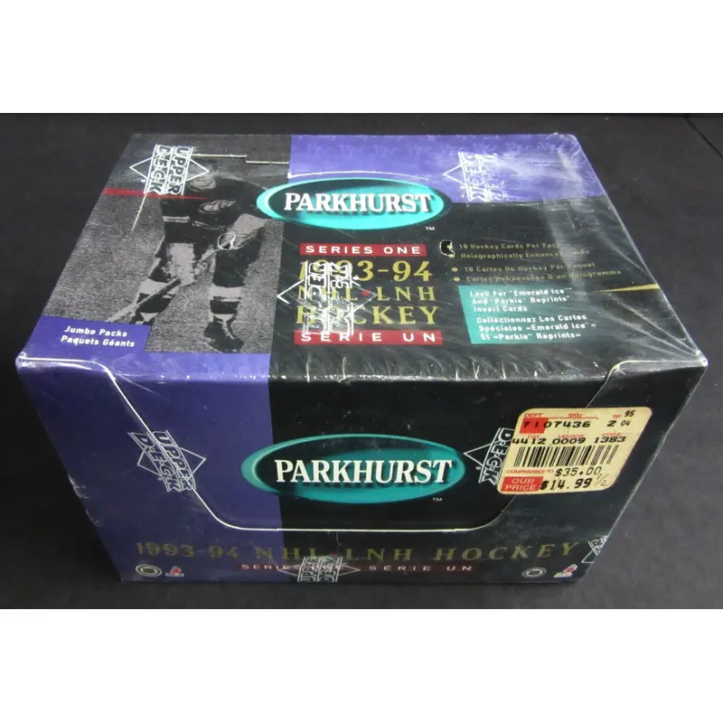 1993/94 Upper Deck Parkhurst Hockey Series 1 Jumbo Box