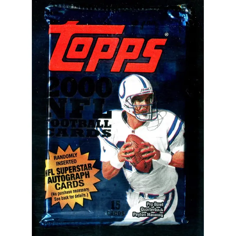 2000 Topps Football Unopened Jumbo Pack (Pre-Priced) (15)