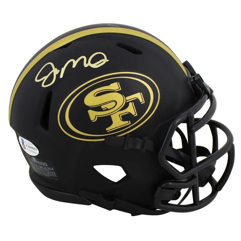 49ers Joe Montana Authentic Signed Eclipse Speed Mini Helmet BAS Witnessed
