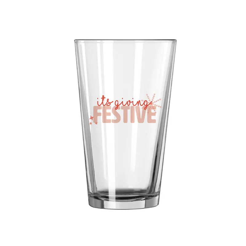 Christmas Festive 16oz Pint Glass