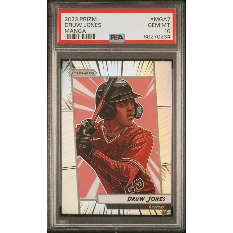 Druw Jones 2023 Panini Prizm Manga PSA 10 Gem Mint