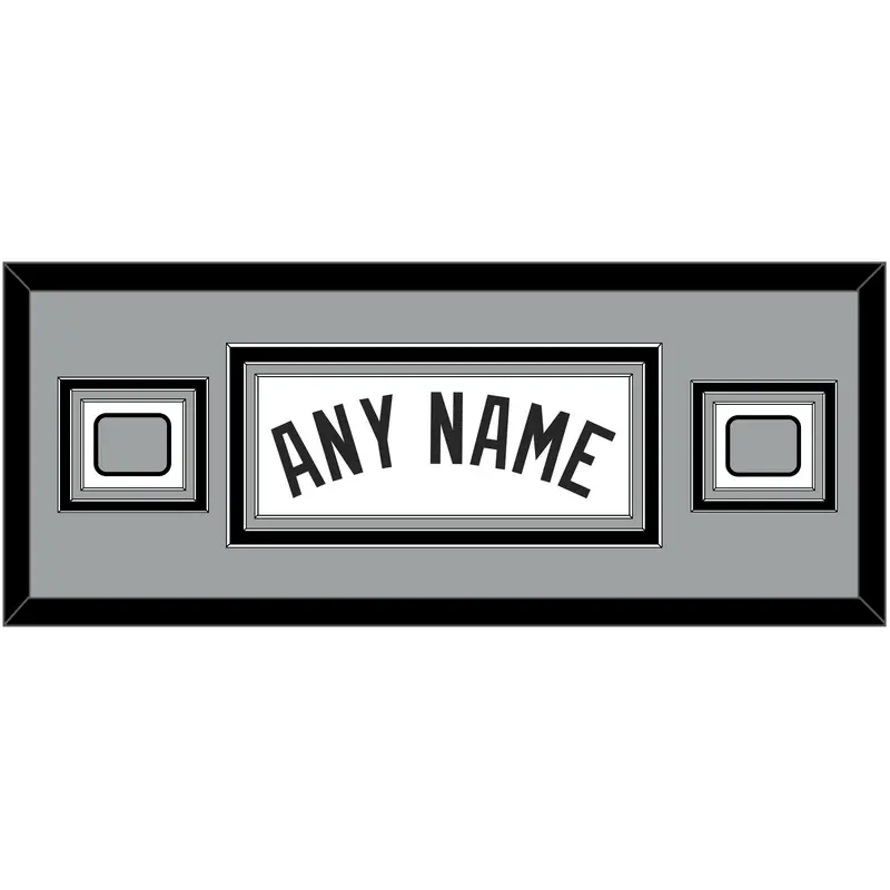 San Antonio Name With 2 Champions Banner Patches - Home White (1989-2002) - Triple Mat 6
