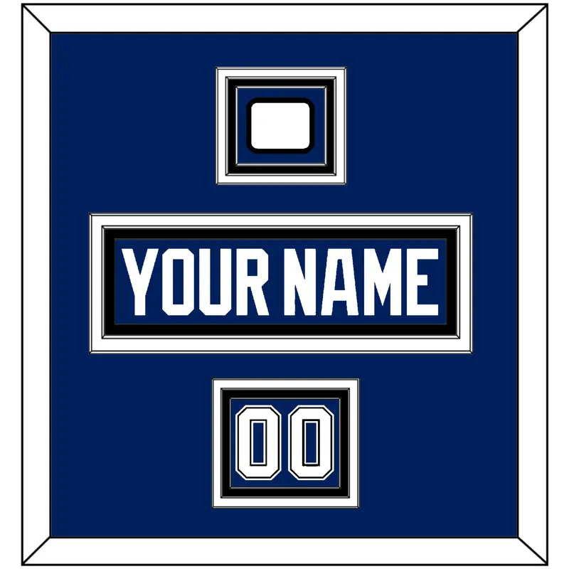 Tampa Bay Nameplate, Number (Shoulder) & Jersey Logo Patch - Home Blue - Triple Mat 3