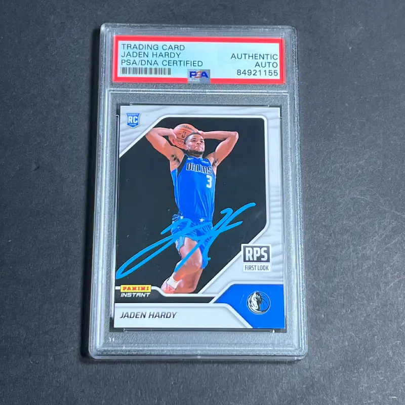 2022-23 Panini Instant #RPS-32 Jaden Hardy Signed Card AUTO PSA Slabbed Mavericks