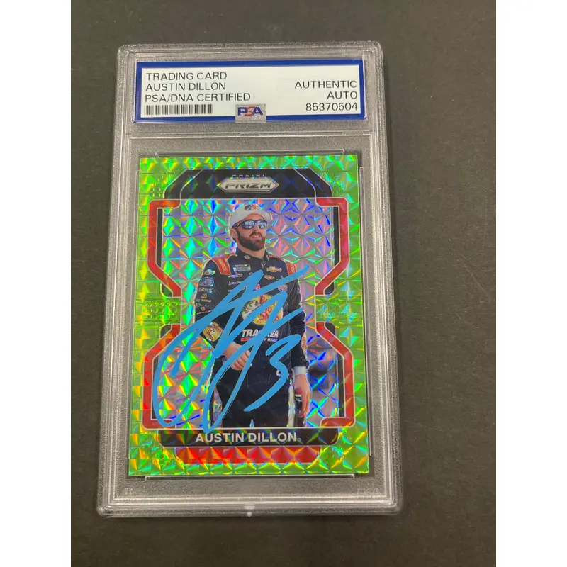 2022 Panini Prizm #7 Austin Dillon Signed Card AUTO PSA/DNA Slabbed Nascar