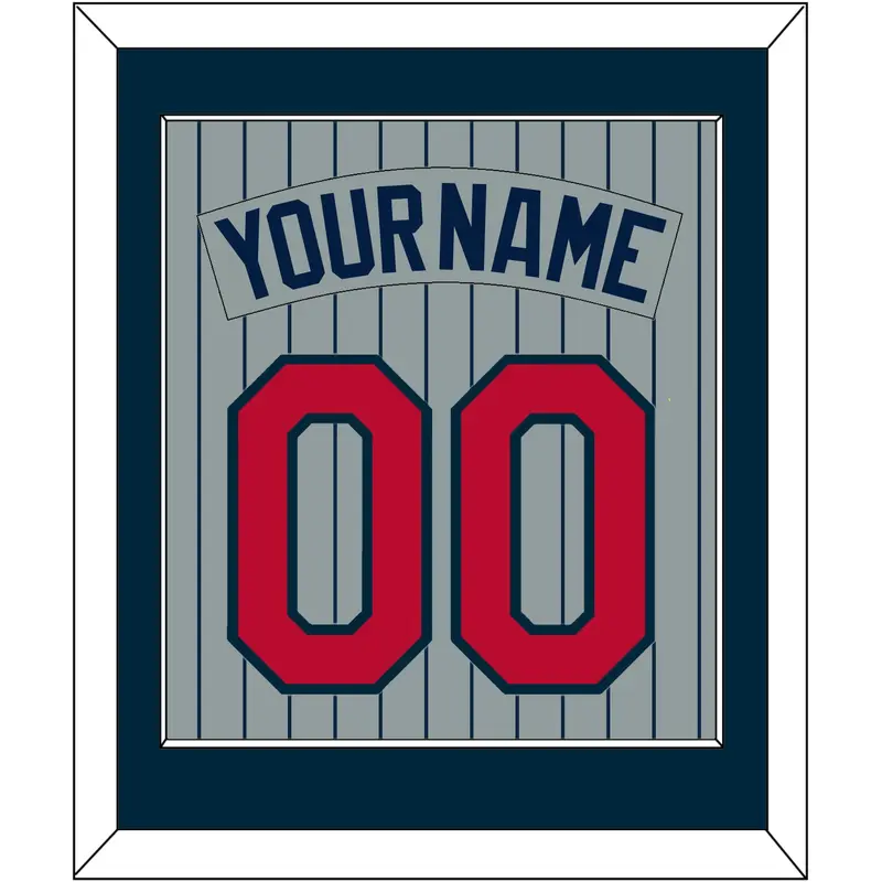 Minnesota Nameplate & Number - Road Gray Pinstripes (1987-2009) - Single Mat 2