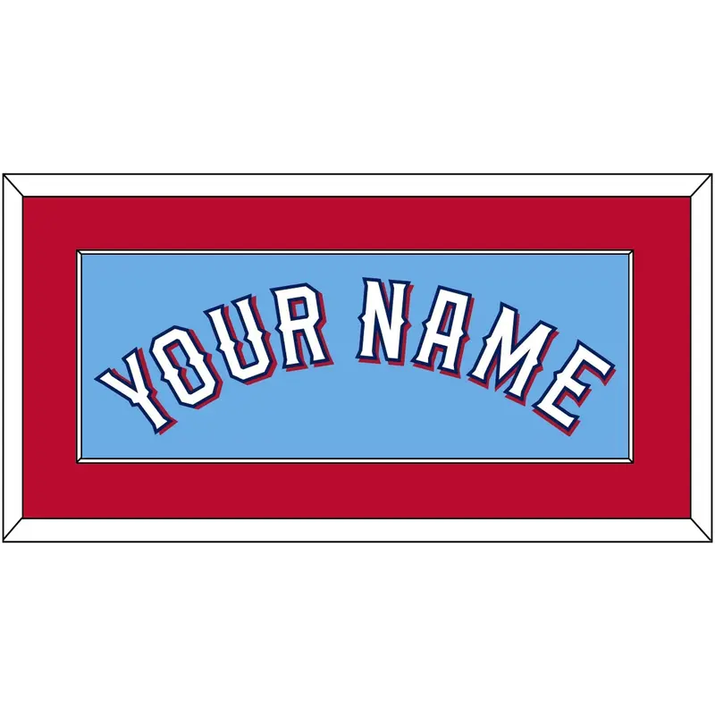 Texas Name - Alternate Powder Blue (2020-2023) - Single Mat 3