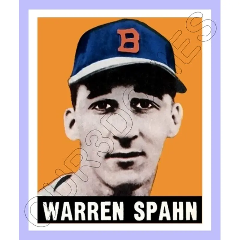 Warren Spahn 1948 Leaf Reproduction Card - 3876