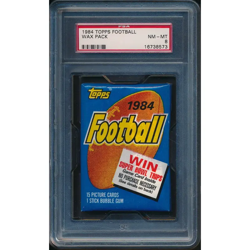 1984 Topps Football Unopened Wax Pack PSA 8