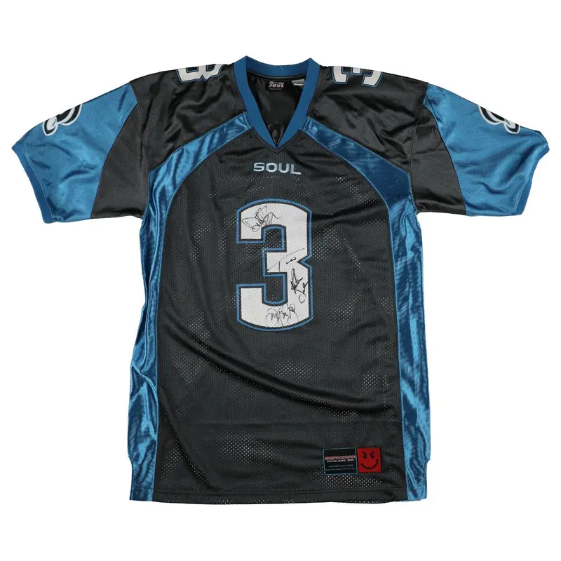 Rare Jon Bon Jovi & Band Signed Philadelphia Soul Football Jersey Beckett COA