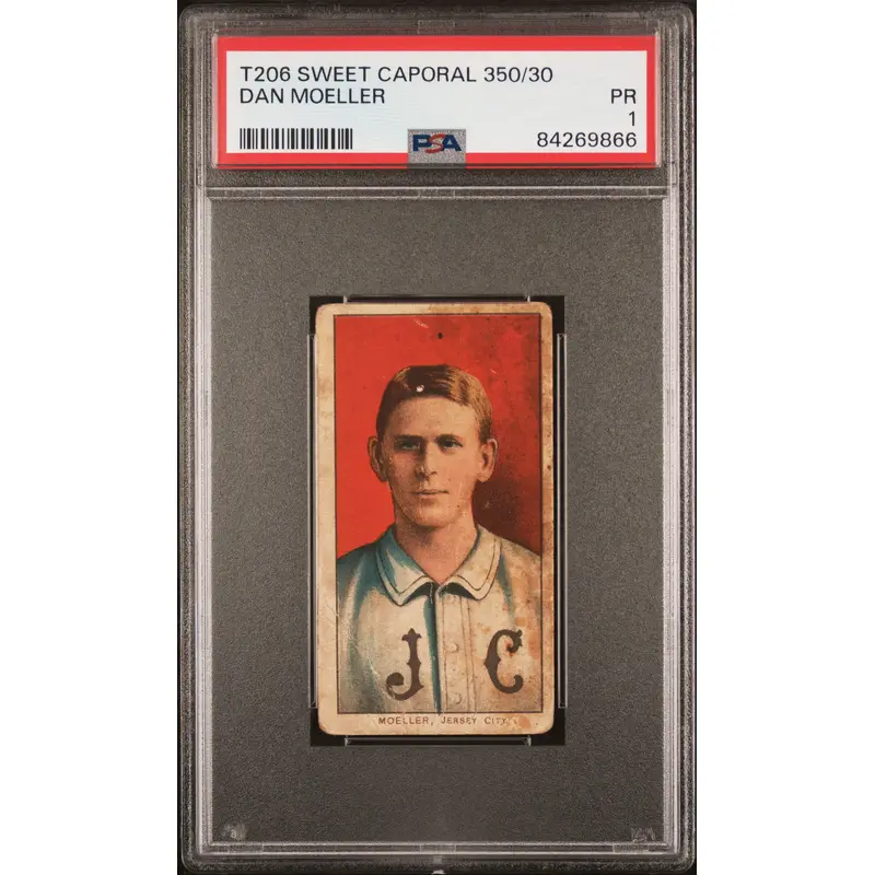 Dan Moeller 1909-11 T206 Sweet Caporal 350/30 PSA 1 Poor