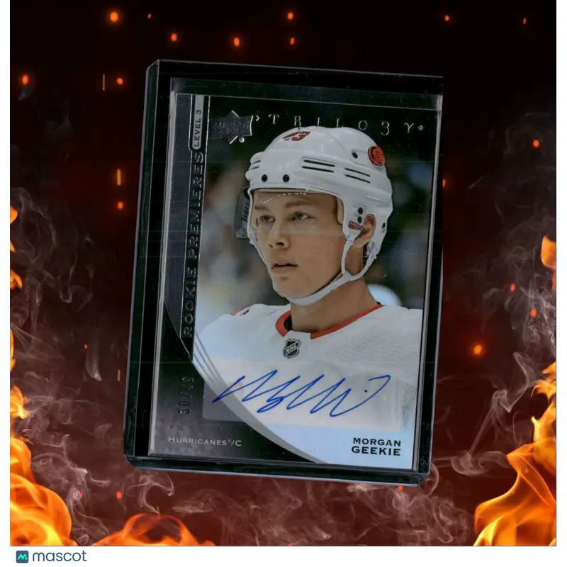 2020-21 Upper Deck Trilogy Morgan Geekie Rookie Premieres Level 3 Auto 30/49
