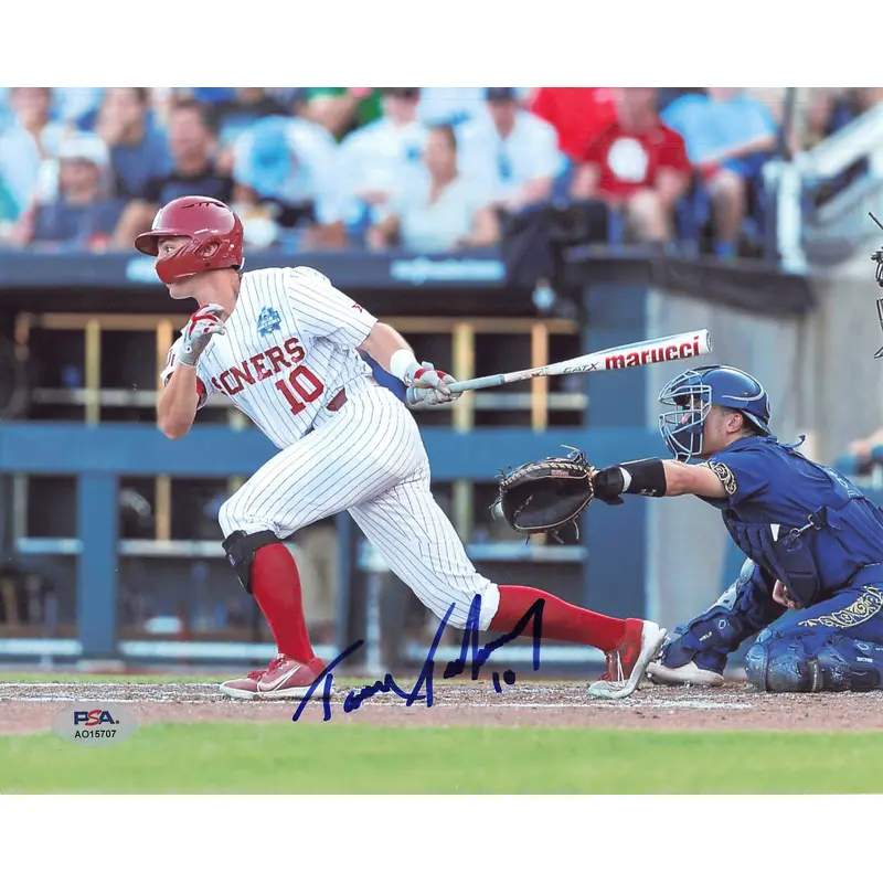 Tanner Tredaway signed 8x10 photo PSA/DNA Autographed Oklahoma Sooners