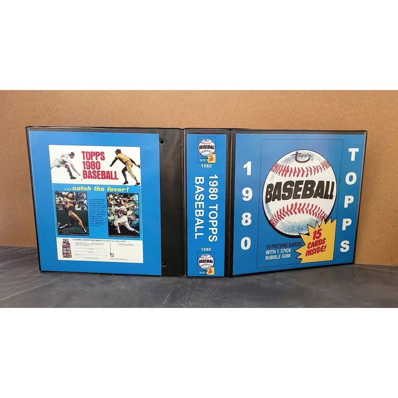 1980 Topps Baseball Cards Custom Made Album Binder Inserts 3 Sizes - 3589
