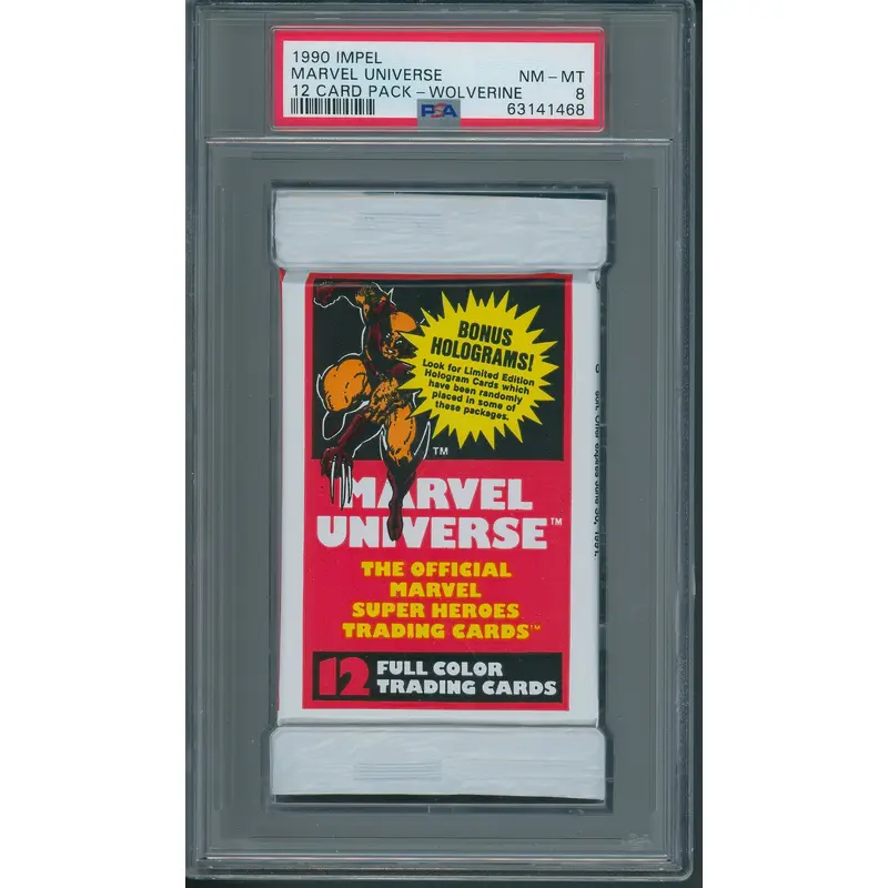 1990 Impel Marvel Universe Unopened Series 1 Pack Wolverine PSA 8