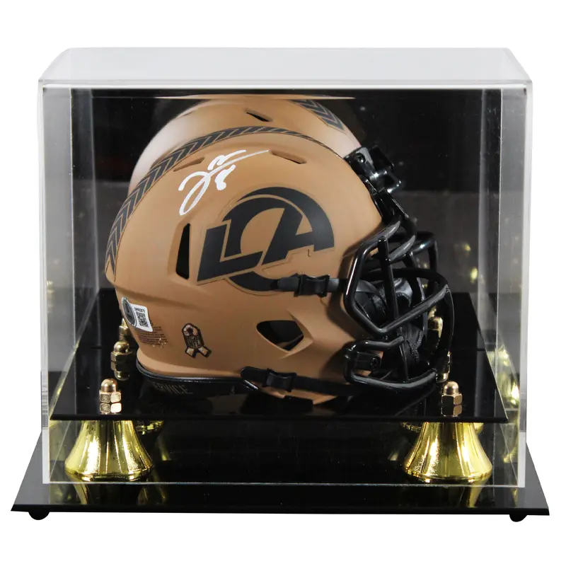 Rams Jared Verse Signed Salute To Service II Speed Mini Helmet W/ Case BAS Wit