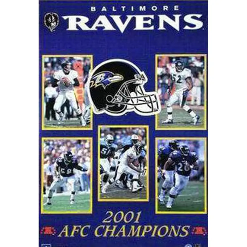 Baltimore Ravens 2001 AFC Champions Commemorative Collage Poster - Starline Inc.
