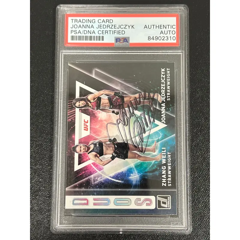 2022 Panini Donruss #2 Joanna Jedrzejczyk Signed Card PSA Slabbed UFC