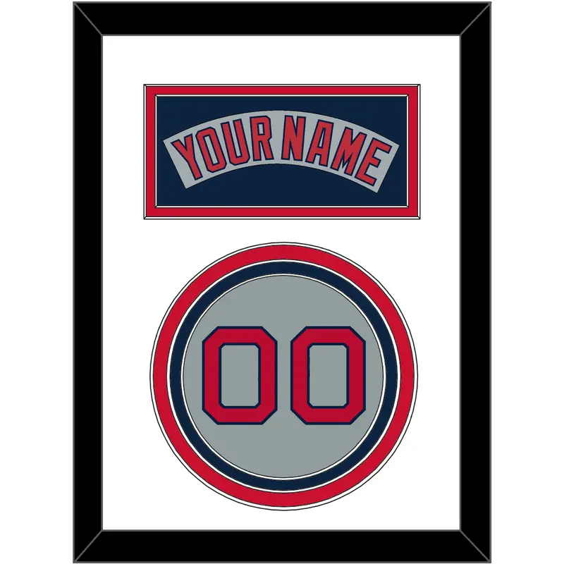 Boston Nameplate & Number - Road Gray (1992-2008) - Triple Mat 1