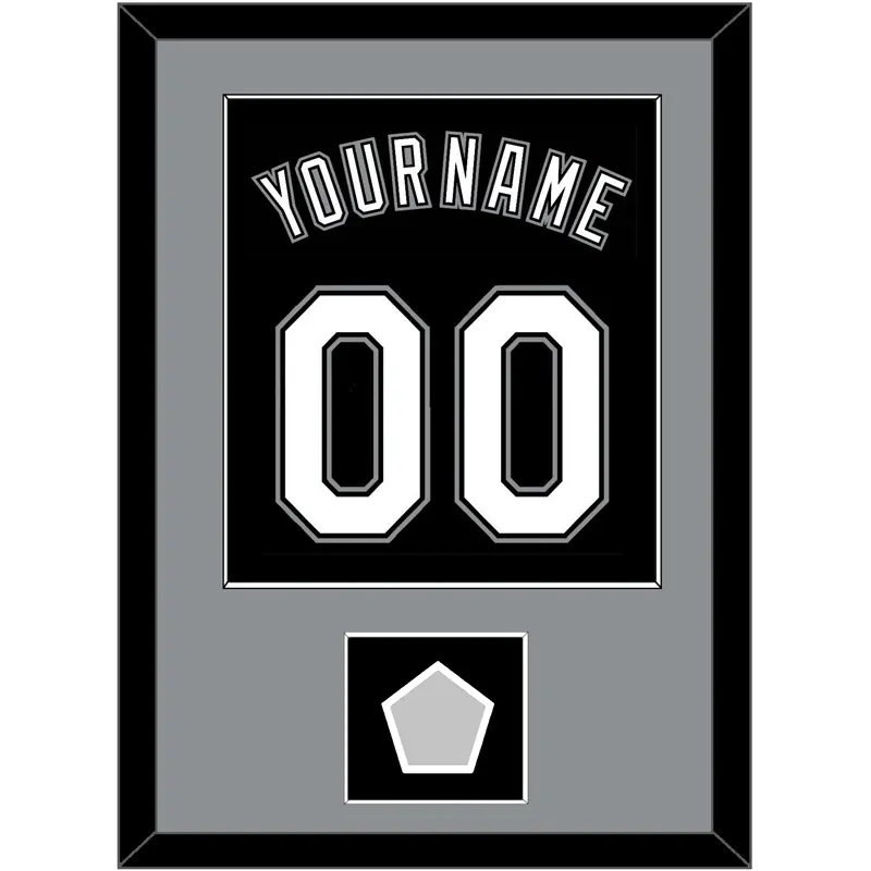 Chicago Name, Number & 2005 World Series Jersey Patch - Alternate Black - Single Mat 2
