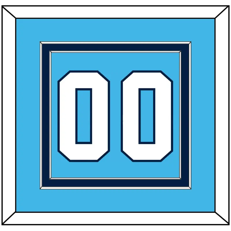 Pittsburgh Number (Back) - Home Powder Blue (1968-1970) - Double Mat 2