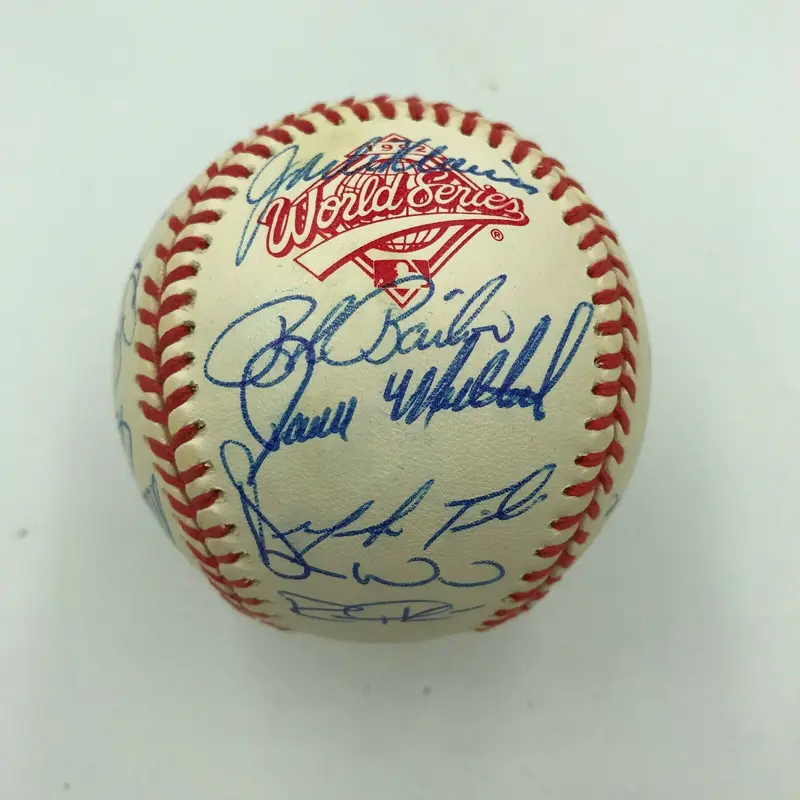 1992 Toronto Blue Jays World Series Champs Team Signed W.S. Baseball JSA COA