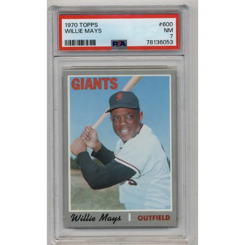 Willie Mays 1970 Topps #600 PSA 7 Near Mint 6053
