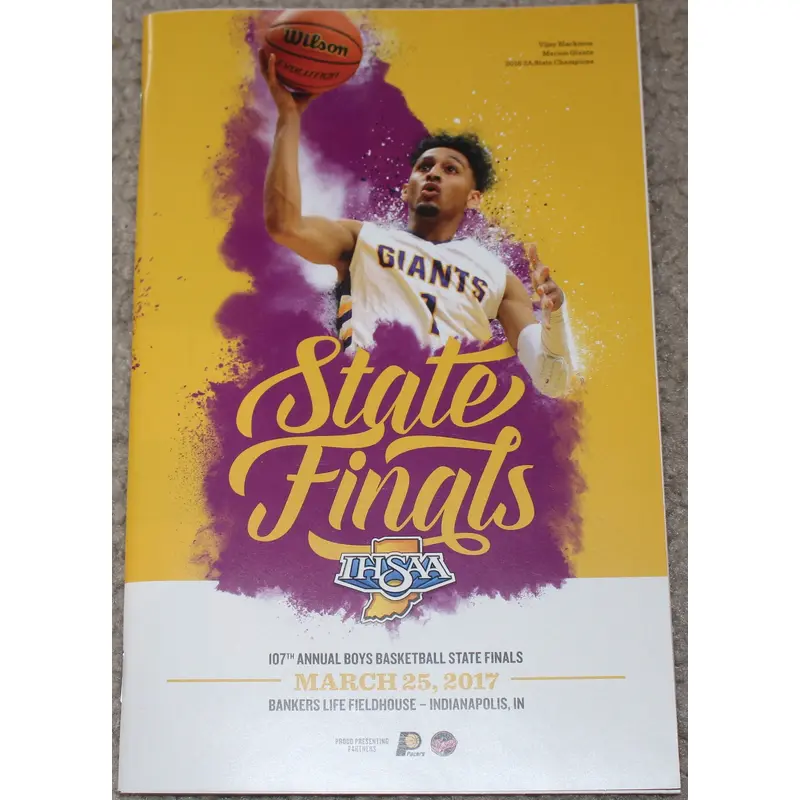 2017 Indiana High School Basketball State Finals Program