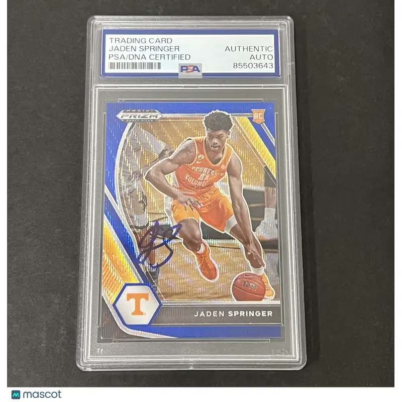 2021 Panini Prizm Draft Picks #19 Jaden Springer signed card PSA Tennessee