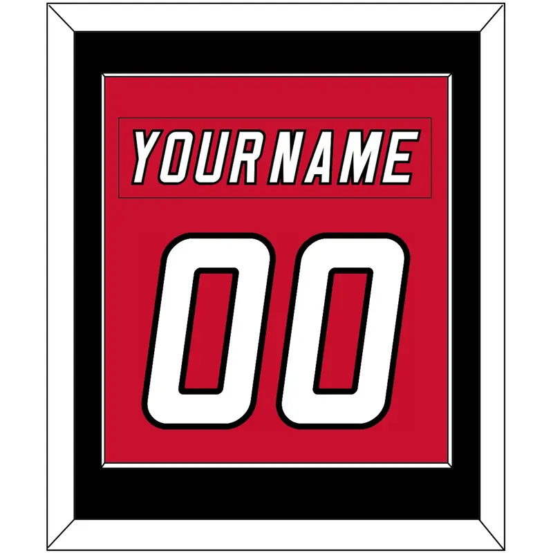 Carolina Nameplate & Number (Back) Combined - Red Jersey (2000-2007) - Single Mat 2