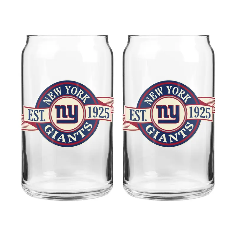 NFL New York Giants 16 oz Can Glass Banner Design