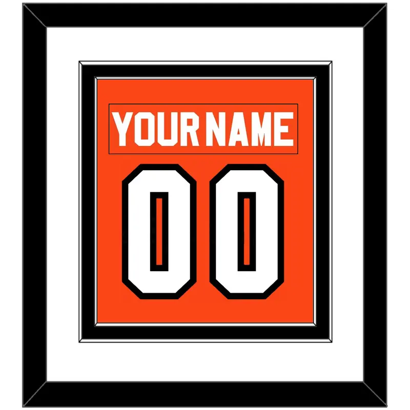 Philadelphia Nameplate & Number (Back) Combined - Road Orange (1983-2001) - Double Mat 1