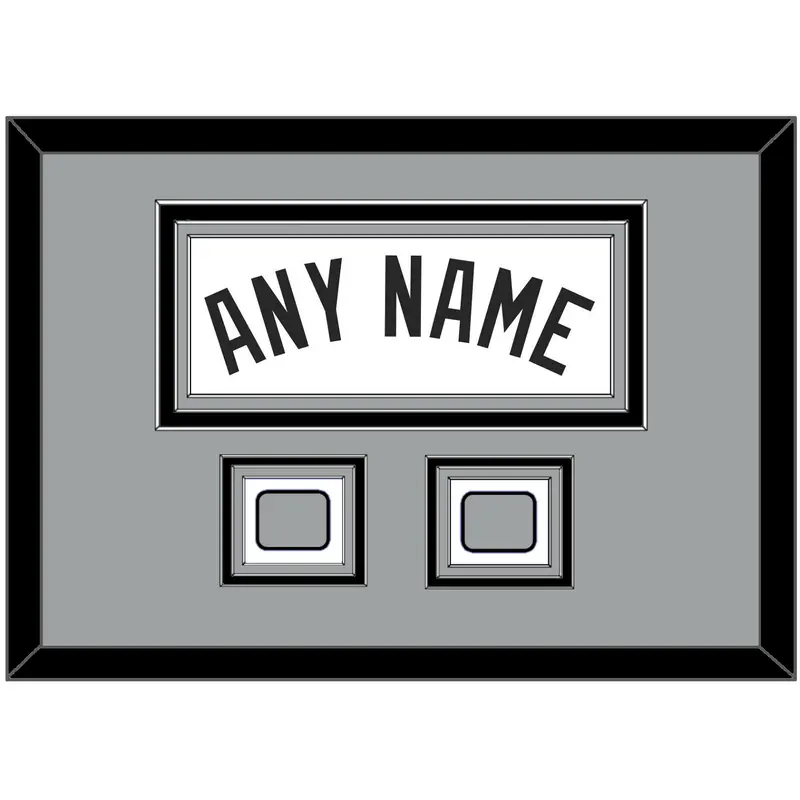 San Antonio Name With 2 Finals Patches - Home White (1989-2002) - Triple Mat 5