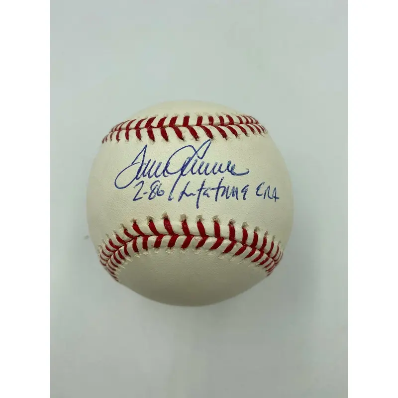 Beautiful Tom Seaver 2.86 Lifetime ERA Signed Inscribed MLB Baseball PSA DNA COA