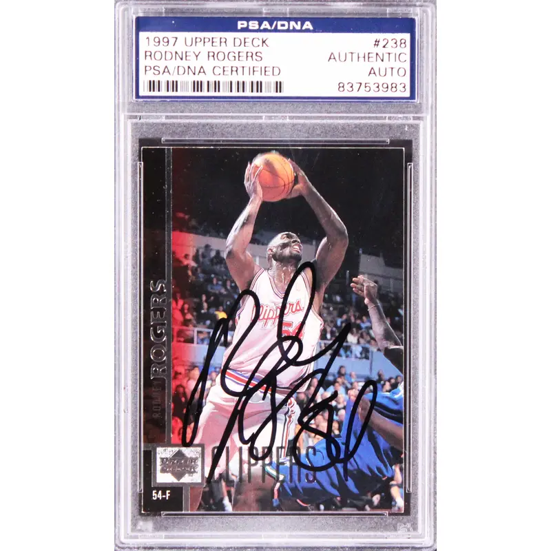 Clippers Rodney Rogers Authentic Signed 1997 Upper Deck #238 Card PSA/DNA Slab